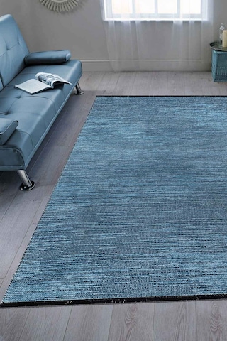 Kilimista Milano Ml105 Mavi Leke Tutmaz Antialerjik Yıkanılabilir Dokuma Dekoratif Halı Kilim Çok Renkli