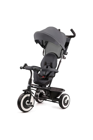 Aston 5 İ 1 Arada Üç Tekerlekli Bisiklet, 9 Ay+, Geriye Dönebilen Koltuk, Aksesuar Dahil Gri