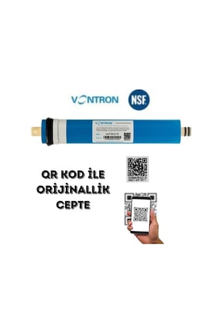 75 Gpd Vontron Membran Su Arıtma Filtresi Qr Kodlu