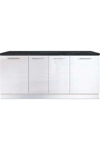 Emilia Mutfak Alt Modül 200 Cm Beyaz - Antrasit Tezgah Dahil Beyaz