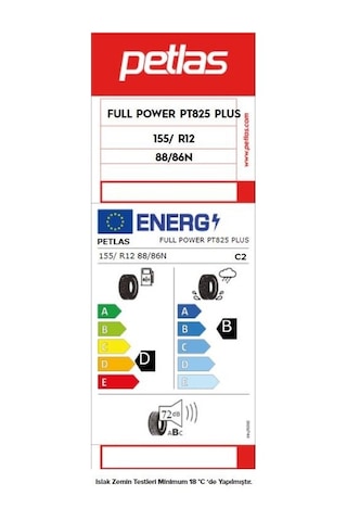 Petlas 155 R12C 88/86N 8PR Full Power PT825 Plus Yaz Lastiği 2024