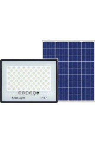 Solar Güneş Enerjili 100 Watt Kumandalı Led Aydınlatma Projektör