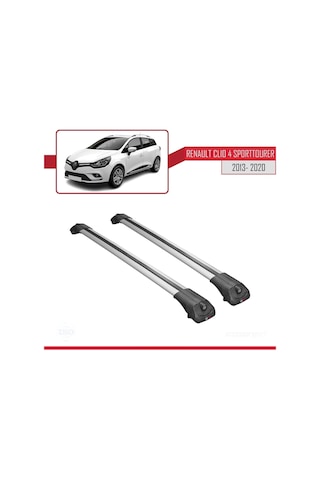 Renault Clio Sport Tourer - Sw 2013-2020 Arası İle Uyumlu Ace-1 Ara Atkı Tavan Barı Gri