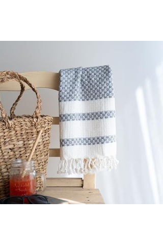 2'li Peştemal Havlu Seti,peştemal Plaj Havlusu, Hamam, Çocuk Peştamal, 100x47-peşkir , 100x180-peştamal Gri Açık