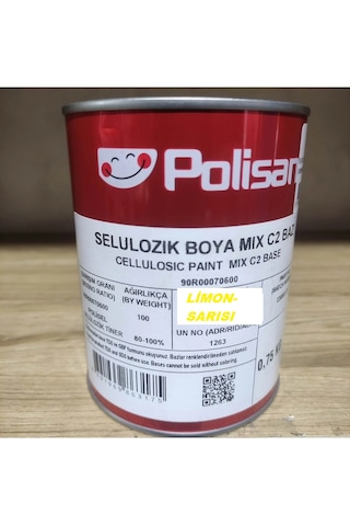 Polisan Selülozik Boya Limon Sarısı 0.75 Litre Kod:1021