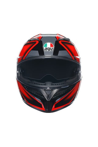 Agv Kask/k3 Mplk Compound Balck Red Çok Renkli