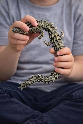 Oynar Eklemli Hareketli Kertenkele Figür 31 Cm 3d Dekoratif Obje, Koleksiyonluk Tasarım