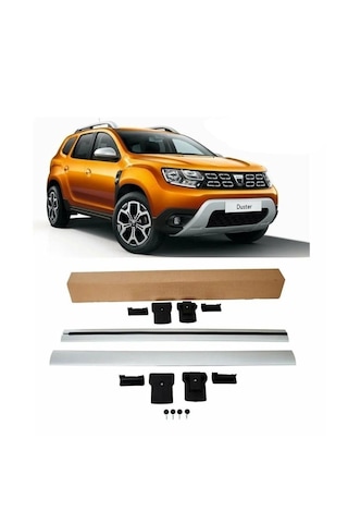 Dacia Duster Gri Renk Çıta 2018-2024 Uyumlu Wıngbar Port Bagaj Ara Atkı Tavan Barı Arabar