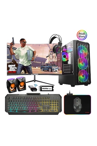 Xaser XSR885 i7-12700F 16 GB 512 GB M.2 NVMe SSD 12 GB RTX3060 23.8" Free Dos Masaüstü Oyuncu Bilgisayarı