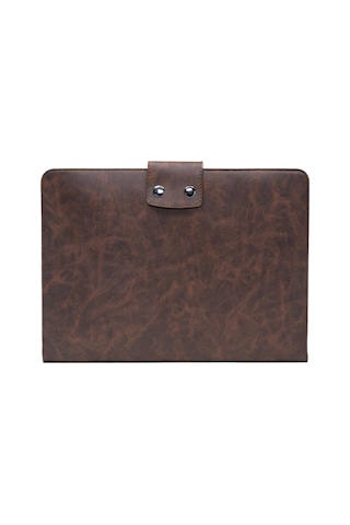 Macbook Uyumlu Air Pro 13.3 -14 İnç Organizer Evrak & Laptop Ve Tablet Çantası Crazy Kahve