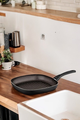 Ragnar Grill Izgara Tavası - 26 Cm Çizgili Yanmaz Yapışmaz Granit