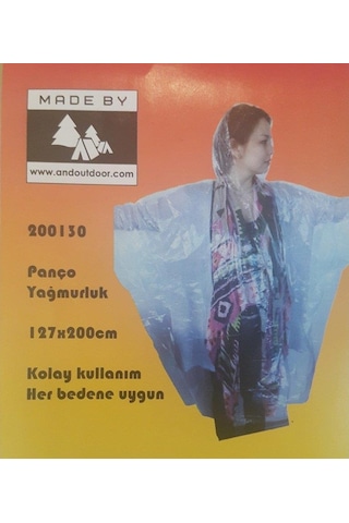 Andoutdoor Unisex Tek Kullanımlık Yağmurluk Şeffaf