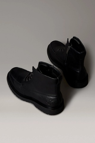 Calvin Klein Combat Essential Bağcıklı Deri Erkek Siyah Bot Ym0ym01375-0gj Siyah