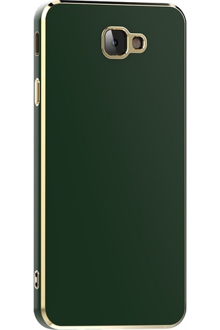 Samsung Galaxy Uyumlu J7 Prime Kılıf Zore Kenarı Gold Renk Silikon Bark Kapak