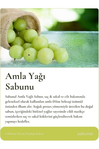 Amla Sabunu 3 Adet - Saç Ve Sakal Bakımına Uygun Doğal Sabun