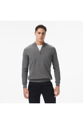 Nautica Erkek Gri Classic Fit Kazak Düz S57104t Gri