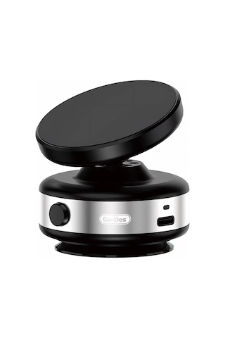 Go Des Gd-hd229 130mah Type-c Portlu Elektirikli Vakum Özellikli Telefon Tutucu Siyah