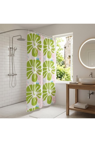 Çif Kanat Pvc Banyo Perdesi 2 Parça X 90x180cm - 12 Halkalı 422297
