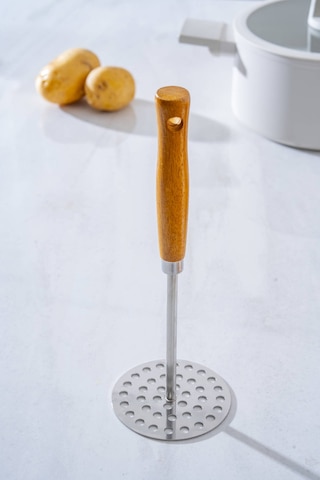 Acar Evero Ahşap Saplı Çelik Patates Ezici - 25 Cm