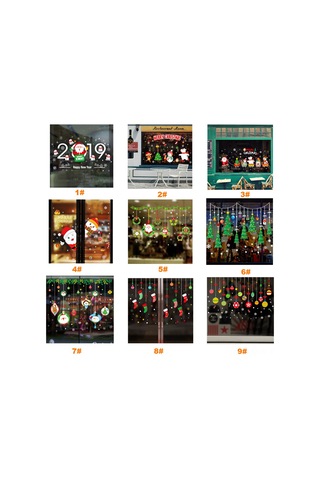 Moveevo Noel Duvar Stickerları - Pvc Suya Dayanıklı, Kolay Uygulama, Pencere Duvar Dekorasyonu, Noel Atmosferi Katkısı, 600x450mm, Style 6 Diğer