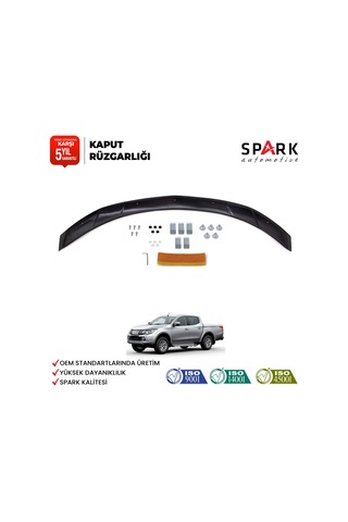 Mitsubishi L200 2015-2019 Yıl Aralığı Uyumlu Kaput Rüzgarlığı 3mm