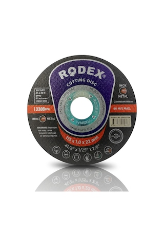 Telvesse Rodex İnox Metal Kesici Taş Disk 115 X 1 Mm 3 Adet