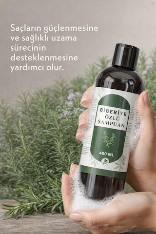 Herbliss Biberiye Saç Bakım Şampuanı Dökülmeye Karşı Sağlıklı Saç Uzatan Onarıcı Besleyici 400 Ml
