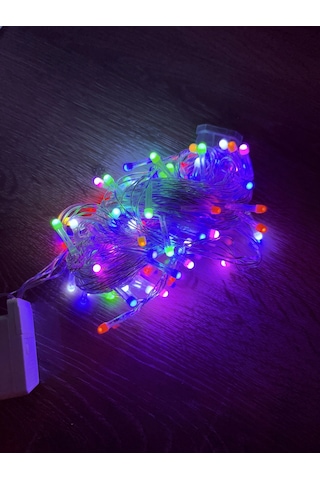 10m 100 Led Damla Uçlu Rgb Işık Şeffaf Kablo Mz-17-10 Tdrtr