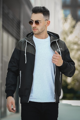Oksit Believe Baskılı Suya Dayanaklı Slim Fit Erkek Mevsimlik Mont Yağmurluk 001