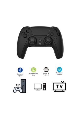 Miaxtreme 2 Adet Siyah Beyaz Kablosuz Bluetooth Gyro Titreşimli Oyun Kolu Joystick Ps4 Kolu Ps Pc Tv Uyumlu