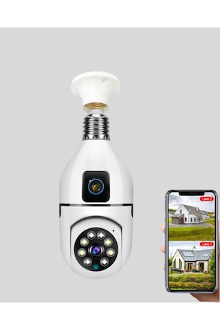 1080p Wifi Ampul Kamera Uzaktan Erişimli Hareket Sensörlü Gece Görüşlü 57585372