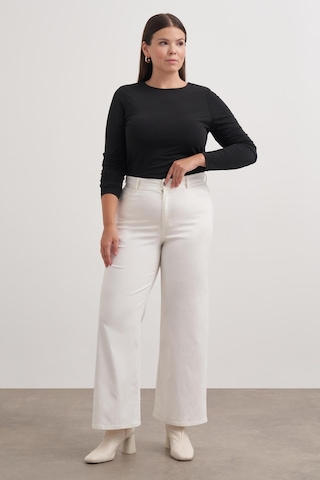 Düz Kesim Dokuma Pantolon-3358 Beyaz