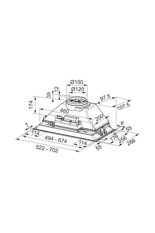 Franke FBI 705 BK 70 CM Davlumbaz
