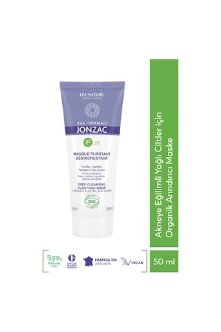 Eau Thermale Jonzac Akneye Eğilimli Yağlı Ciltler için Organik Arındırıcı Maske 50ml
