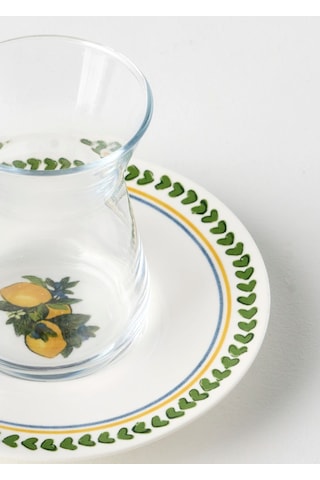Bella Maison Lemoncello Porselen 6'lı Çay Bardağı Seti 170 Cc Kahverengi