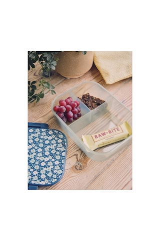 Sostrene Grene Çiçekli Lunch Box Bölmeli Saklama Kutusu 21 X16 Cm Mavi 93111916
