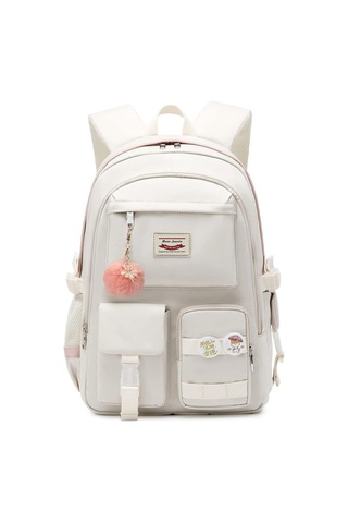 Aromee Gençler Kız Okul Sırt Çantası Seyahat Sırt Çantası - Beyaz