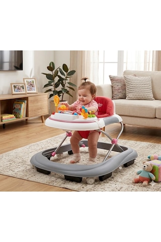 Baby2go 25837 Toodle Pembe Lüks Yürüteç