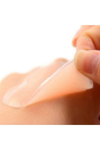 1 Çift Göğüs Ucu Gizleyici Kadın Silikon Kapatıcı Ten Nipple Pad Ten Rengi