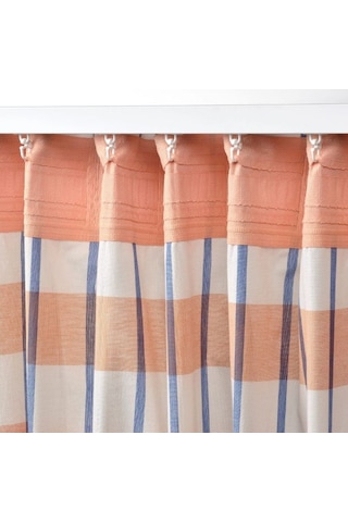 Ikea Glanshagtorn Tül Perde 300x300 Cm Beyaz-turuncu-mavi Çok Renkli