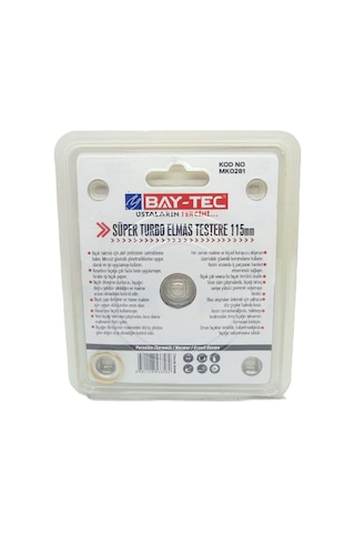 Bay-tec Mk0281 Süper Turbo Elmas Testere 115mm