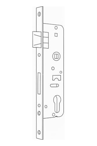 Pvc Yale Gömme Kilit, 35 Mm, Metal Ve Plastik Aksamlı, Kapı Mekanizması