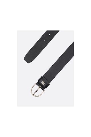 Tommy Hilfiger Th Monogram Yuvarlak Tokalı Siyah Kemer-6079 Black