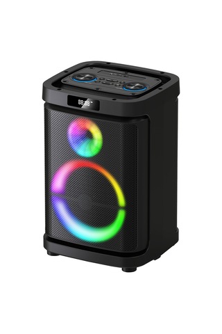 Gd-1019 Dijital Led Göstergeli Çift Mikrofonlu Rgb Tws 10 İnç Stereo Bass Kablosuz Karaoke Hoparlör