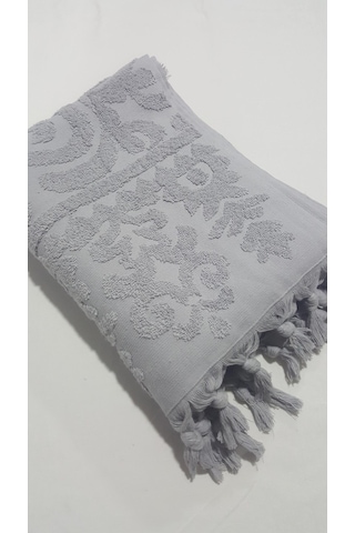 El Bağlamalı Saçaklı El Havlusu 50x90 Cm Gri