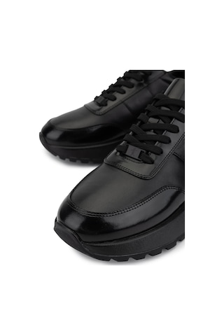 Tamer Tanca Erkek Hakiki Deri Siyah Açma Sneakers & Spor Ayakkabı 298 3229-2665 Erk Ayk Sk25-26 Syh Acma/syh Atls Siyah