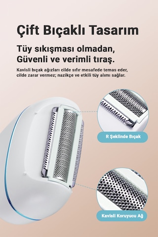 3 İn 1 Elektrikli Epilatör Tıraş Makinesi Bacak Koltukaltı Epilas