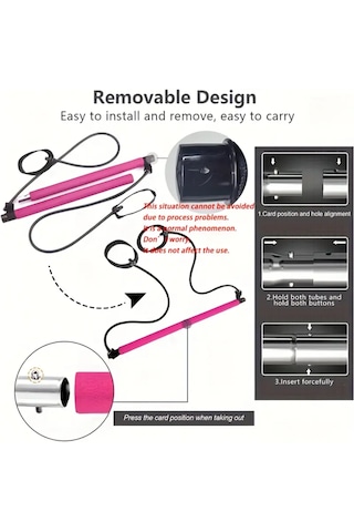 Squat Pilates Jimnastik Egzersiz Çubuğu Portable Studio Squat Bar