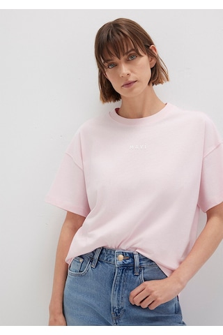 Mavi Kadın Mavı Baskılı Tişört Pink-a Boo 1612518-89200 Pembe