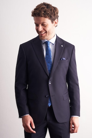 İmza Koyu Lacivert Kırlangıç Yaka Kendinden Desenli Esnek Bel Slim Fit 6 Drop Takım Elbise 1001255167 Koyu Lacivert